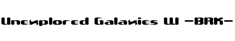 Unexplored Galaxies W -BRK- font preview