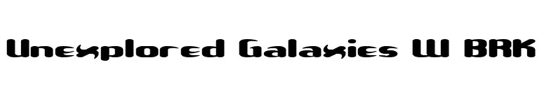 Unexplored Galaxies W BRK font preview