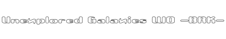 Unexplored Galaxies WO -BRK- font preview