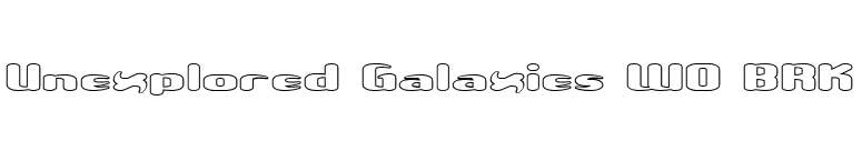 Unexplored Galaxies WO BRK font preview