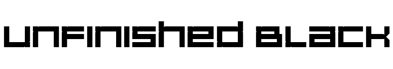 Unfinished Black font preview