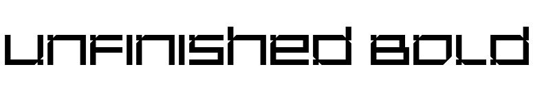 Unfinished Bold font preview