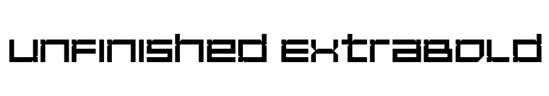 Unfinished ExtraBold font preview