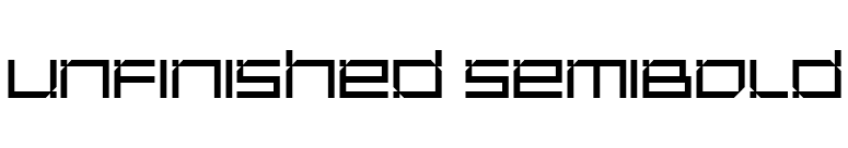 Unfinished SemiBold font preview