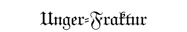 Unger-Fraktur font preview