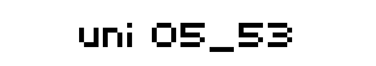 uni 05_53 font preview
