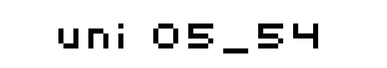 uni 05_54 font preview