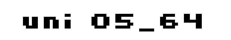 uni 05_64 font preview