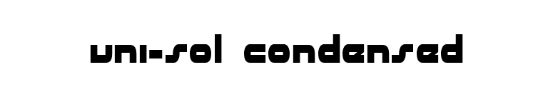 uni-sol condensed font preview