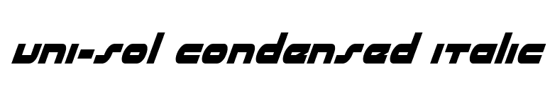 uni-sol condensed italic font preview