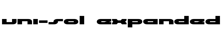 uni-sol expanded font preview