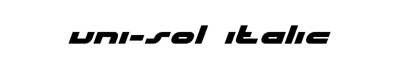 uni-sol italic font preview