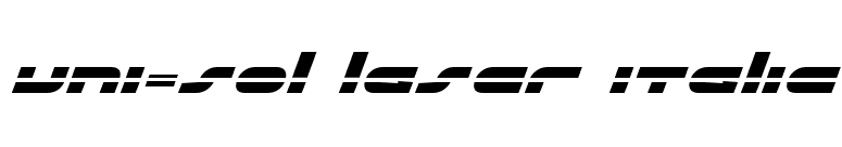 uni-sol laser italic font preview