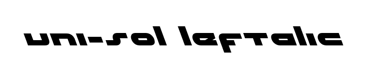 uni-sol leftalic font preview