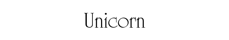 Unicorn font preview