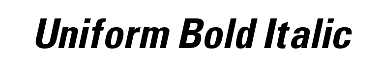 Uniform Bold Italic font preview