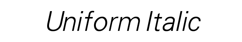 Uniform Italic font preview