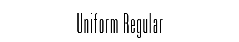 Uniform Regular font preview