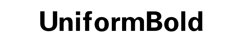 UniformBold font preview