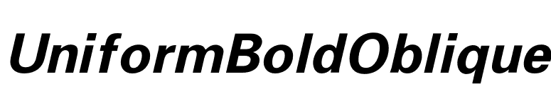 UniformBoldOblique font preview