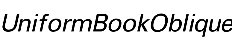 UniformBookOblique font preview