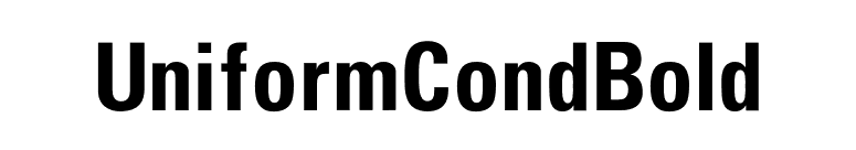 UniformCondBold font preview
