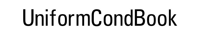 UniformCondBook font preview