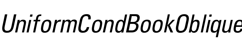 UniformCondBookOblique font preview