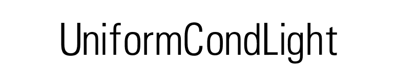UniformCondLight font preview