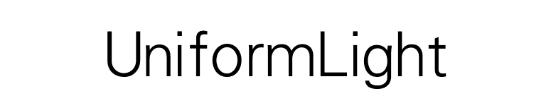 UniformLight font preview