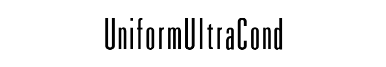UniformUltraCond font preview