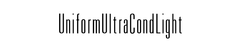 UniformUltraCondLight font preview