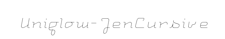 Uniglow-TenCursive font preview