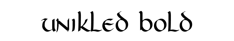 Unikled Bold font preview