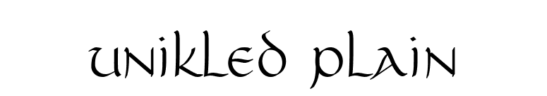 Unikled Plain font preview