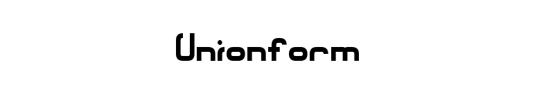Unionform font preview