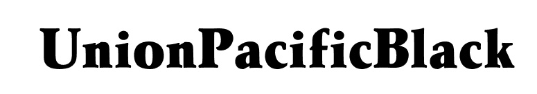 UnionPacificBlack font preview