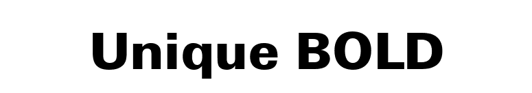 Unique BOLD font preview