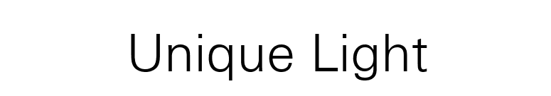 Unique Light font preview