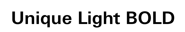Unique Light BOLD font preview