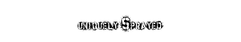 uniquely Sprayed font preview