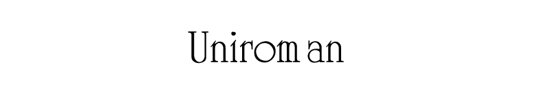 Uniroman font preview