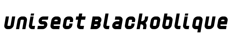 Unisect BlackOblique font preview