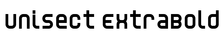 Unisect ExtraBold font preview