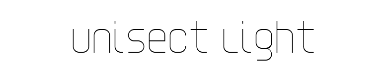 Unisect Light font preview
