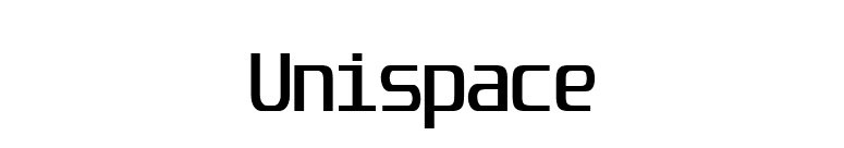 Unispace font preview