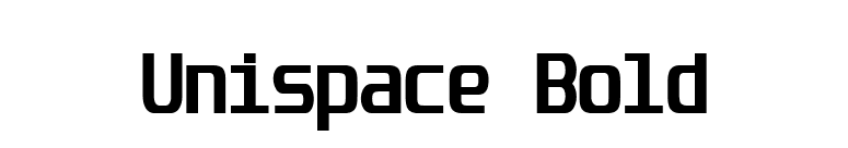 Unispace Bold font preview