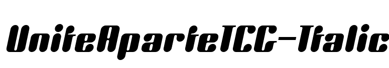 UniteAparteICG-Italic font preview