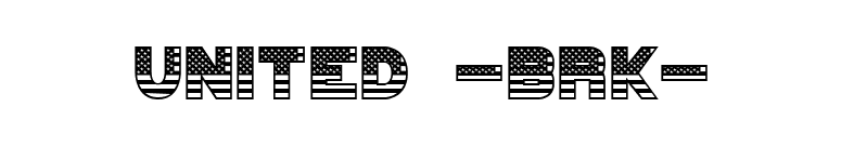 UNITED -BRK- font preview