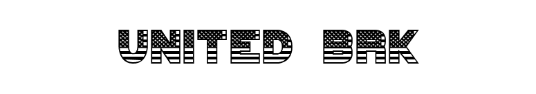 UNITED BRK font preview